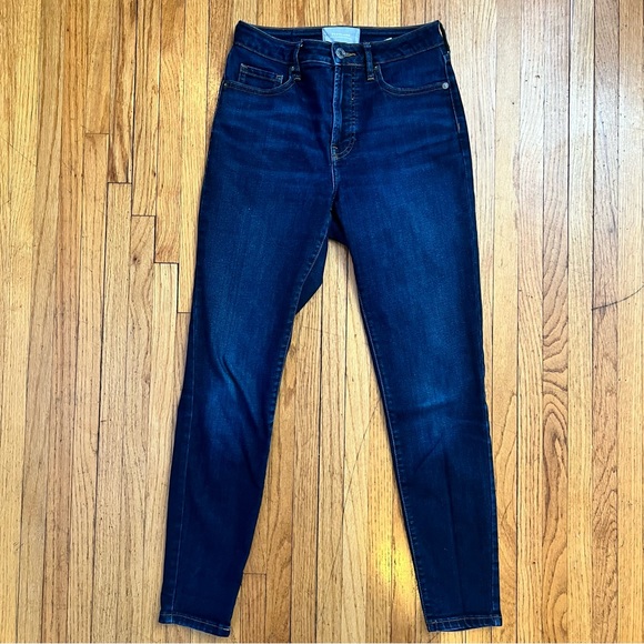 Everlane Denim - Everlane Curvy High Rise Skinny Blue Jeans Womens 27 Dark Meas 26x27